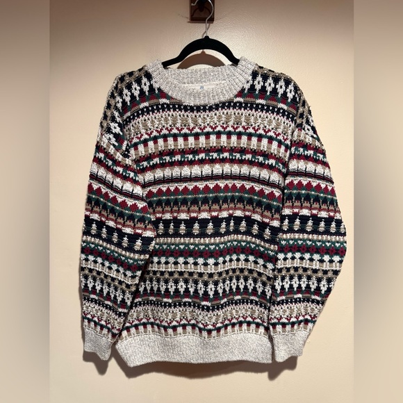 River Trader Other - Vintage River Trader Grandpa Sweater Mens Size Large Fair Isle knit cotton